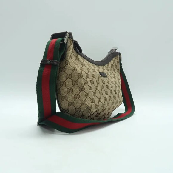 GUCCI Brown Cloth Shoulder Bag 615-041425 - Picture 3 of 12